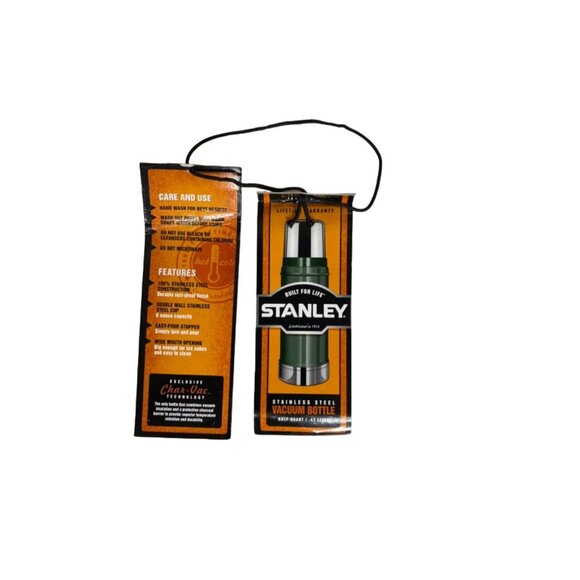 Stanley Thermos Coffee Green Stainless Insulated Bottle 1 L rugged gorpcore‎ - Picture 2 of 9